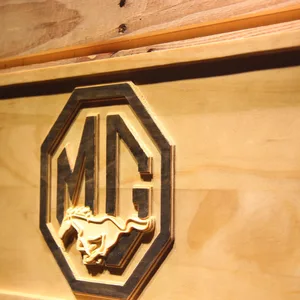 Ford MG Mustang Wood Sign