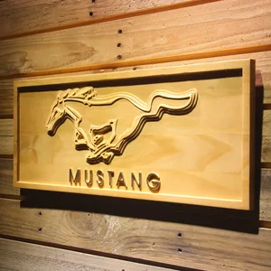 Ford Mustang Wood Sign