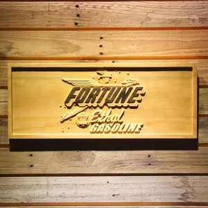 Fortune Ethyl Gasoline Wood Sign