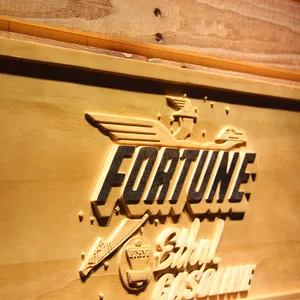 Fortune Ethyl Gasoline Wood Sign