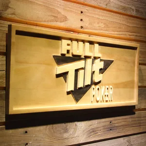 Full Tilt Poker Wood Sign