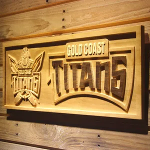 Gold Coast Titans Wood Sign