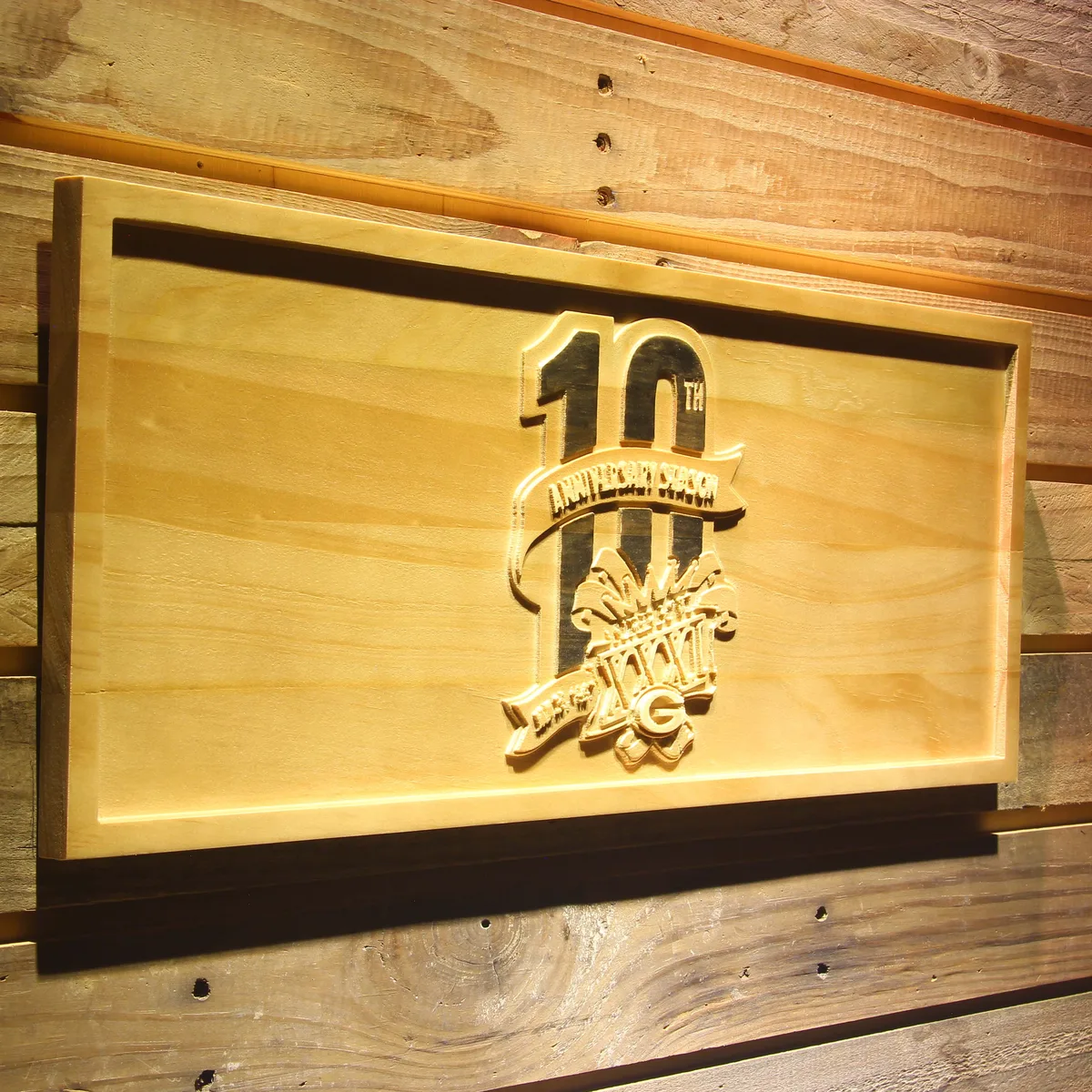 Green Bay Packers 10th Anniversary Wood Sign - Legacy Edition