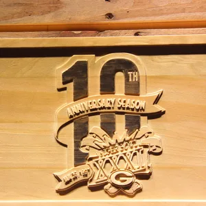 Green Bay Packers 10th Anniversary Wood Sign - Legacy Edition
