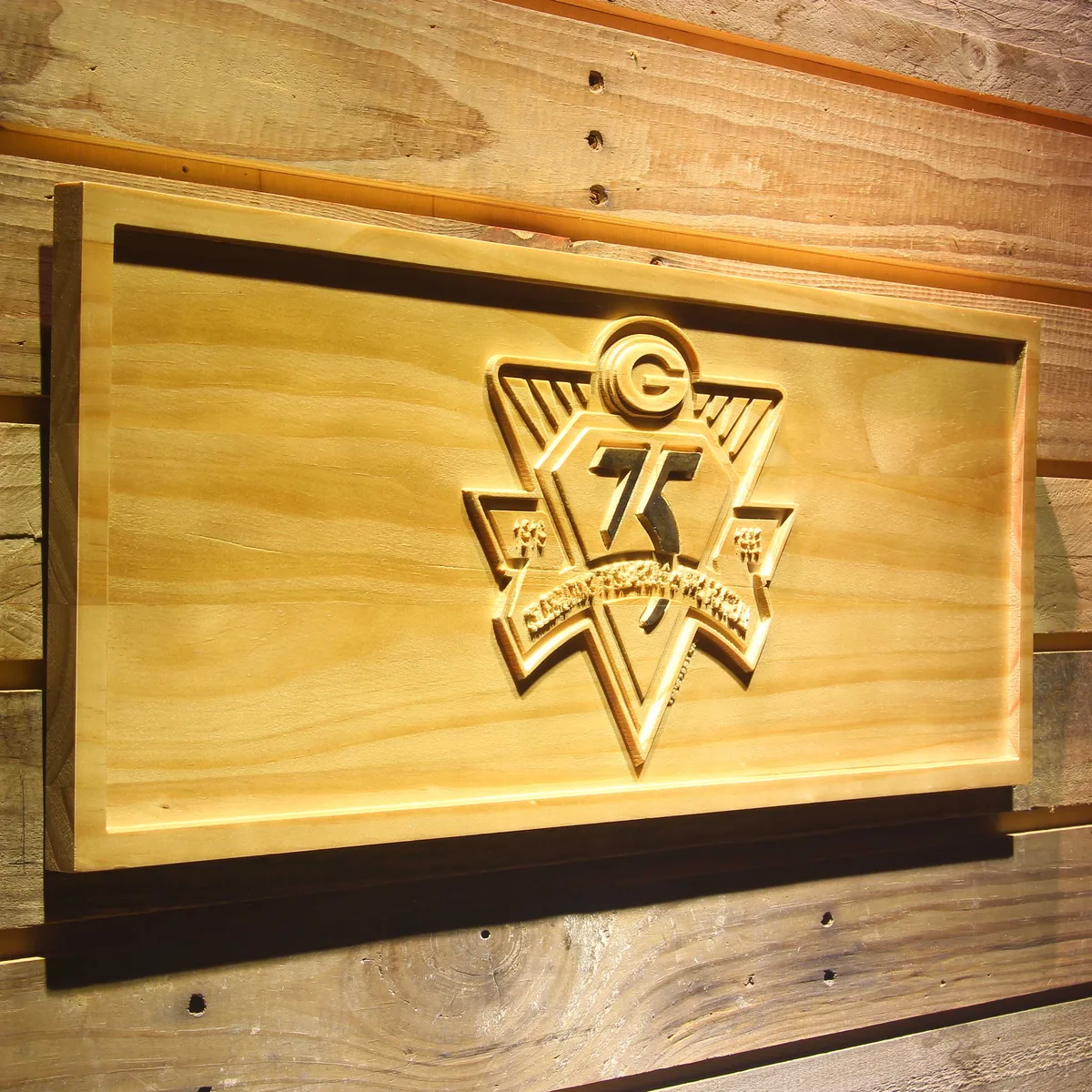 Green Bay Packers 75th Season Wood Sign - Legacy Edition