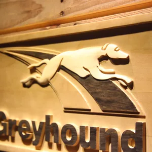Greyhound Wood Sign