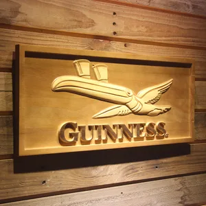 Guinness Flying Toucan Wood Sign