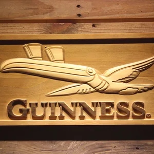 Guinness Flying Toucan Wood Sign