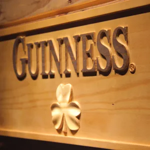 Guinness Shamrock Wood Sign