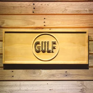 Gulf Gasoline Wood Sign