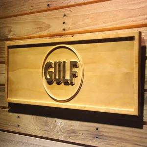 Gulf Gasoline Wood Sign