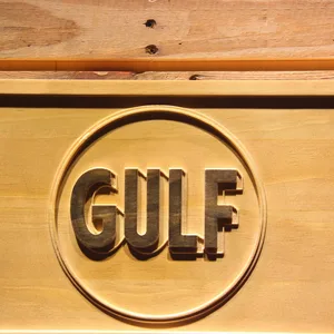 Gulf Gasoline Wood Sign