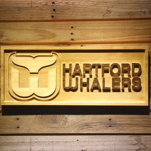 Hartford Whalers Wood Sign
