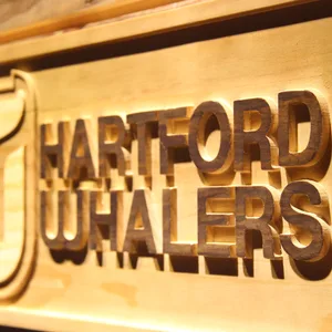 Hartford Whalers Wood Sign