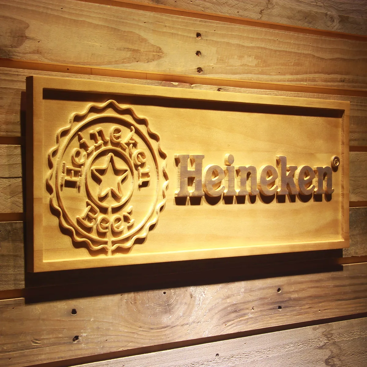 Heineken Crown Wood Sign
