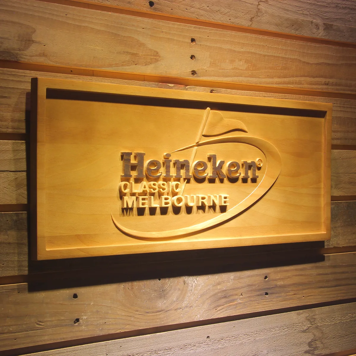 Heineken Golf Classic Melbourne Wood Sign