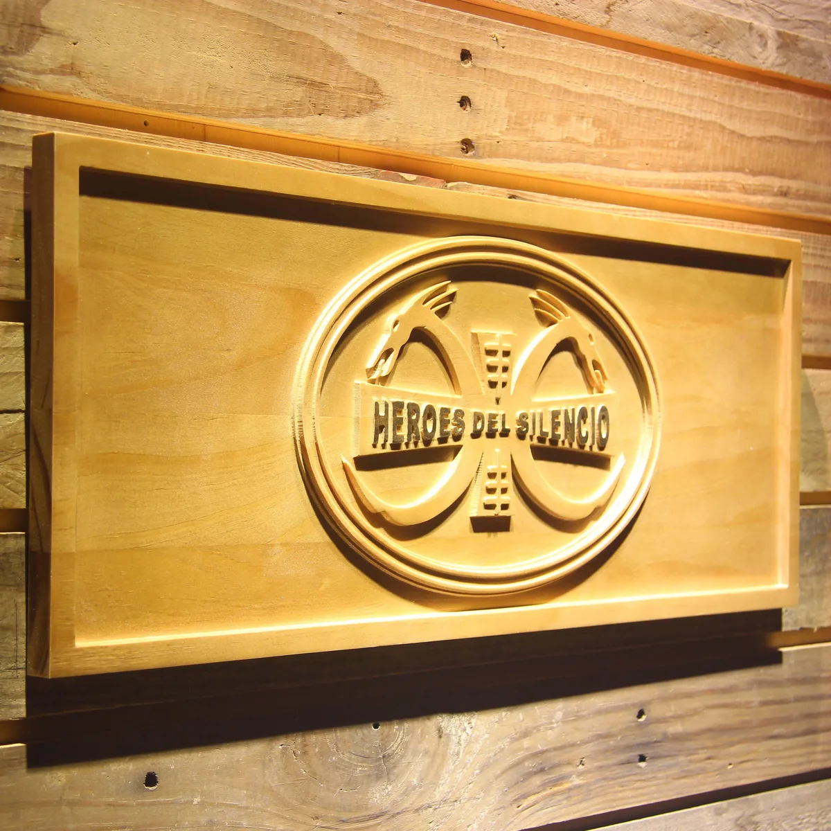 Heroes Del Silencio Dragons Wood Sign