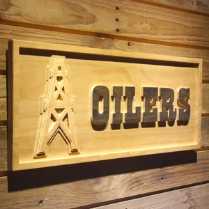 Houston Oilers 1980-1996 Wood Sign - Legacy Edition