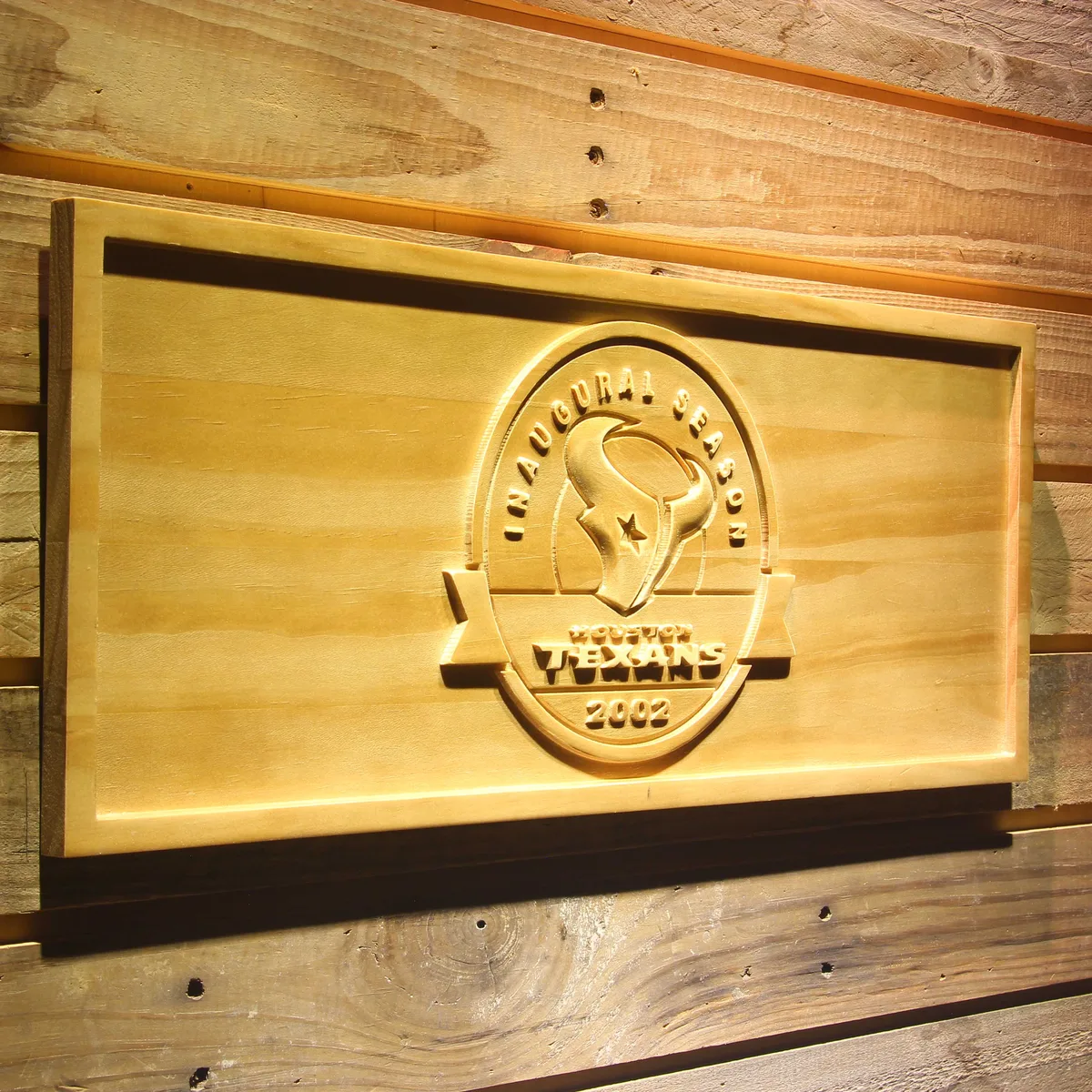 Houston Texans 2002 Inaugural Season Wood Sign - Legacy Edition