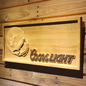 Houston Texans Coors Light Helmet Wood Sign