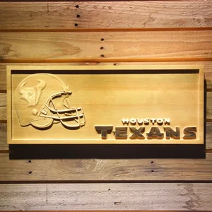 Houston Texans Helmet Wood Sign