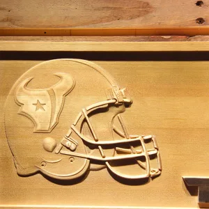 Houston Texans Helmet Wood Sign