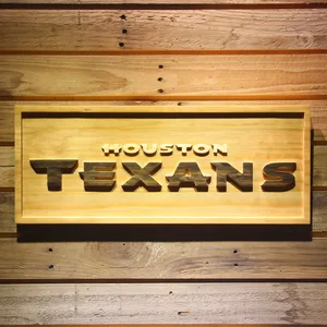 Houston Texans Text Wood Sign