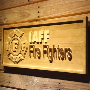 IAFF International Association of Fire Fighters Wood Sign