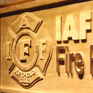 IAFF International Association of Fire Fighters Wood Sign