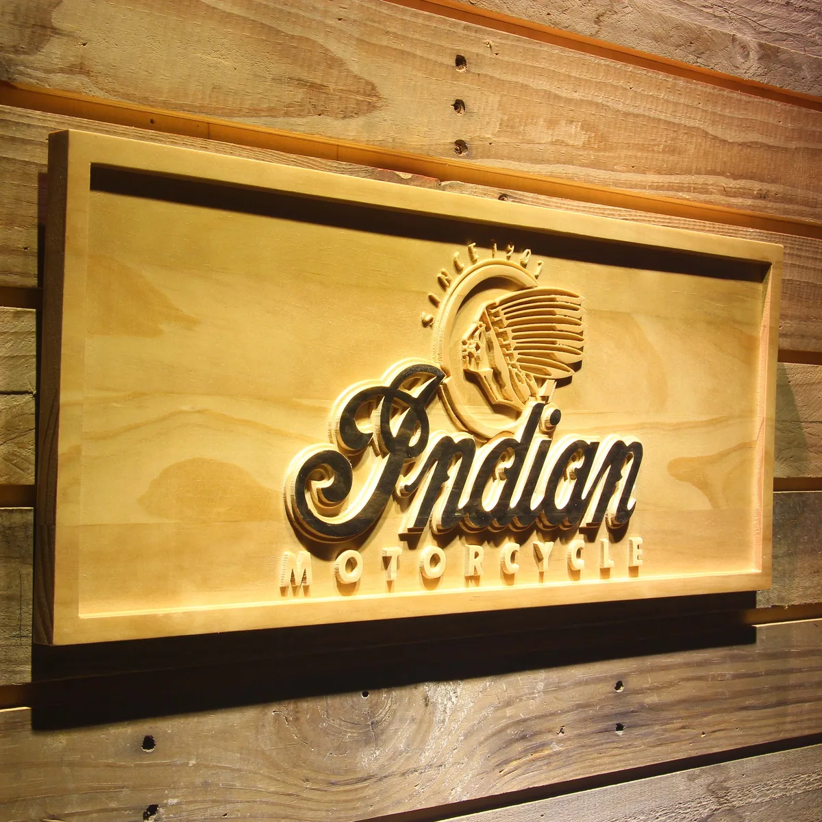 Indian Old Logo Wood Sign