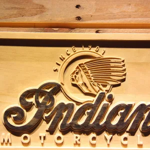Indian Old Logo Wood Sign