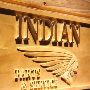 Indian Parts and Service Wood Sign