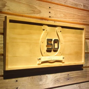 Indianapolis Colts 50th Anniversary Logo Wood Sign - Legacy Edition