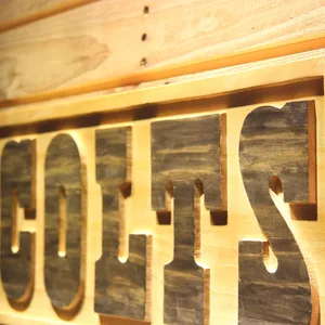 Indianapolis Colts Text Wood Sign