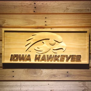Iowa Hawkeyes Wood Sign