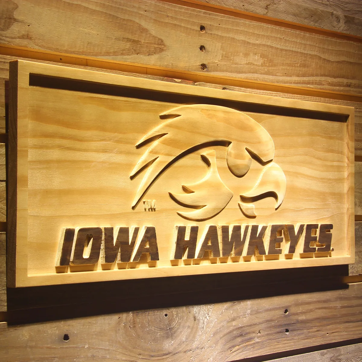 Iowa Hawkeyes Wood Sign