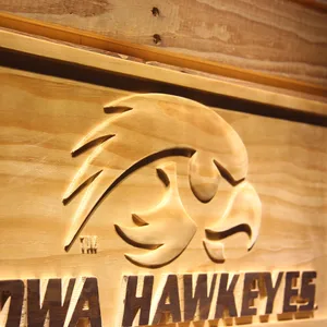 Iowa Hawkeyes Wood Sign