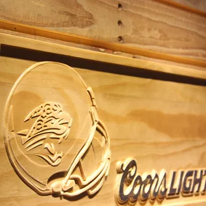 Jacksonville Jaguars Coors Light Helmet Wood Sign