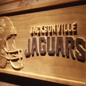 Jacksonville Jaguars Helmet Wood Sign