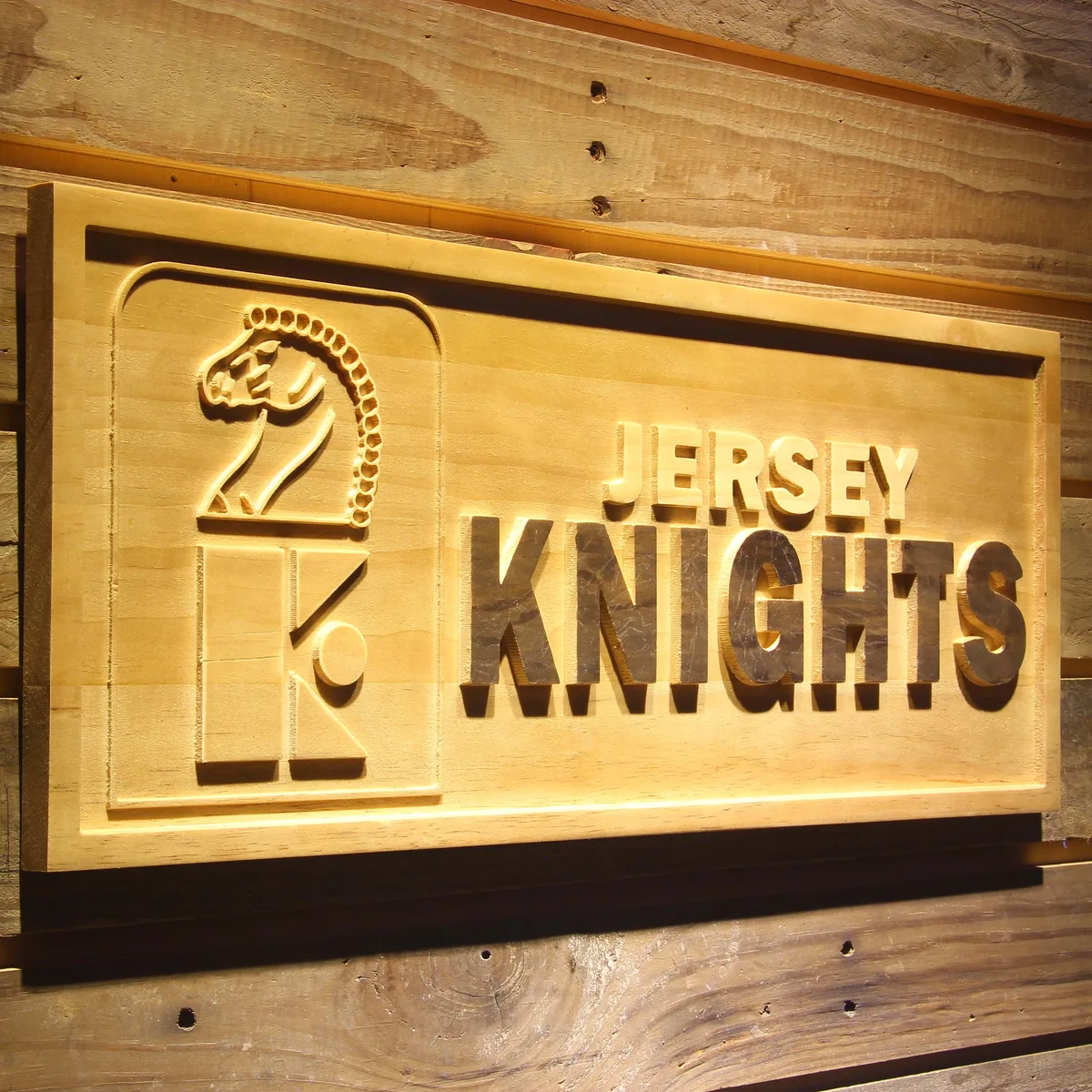 Jersey Knights Wood Sign - Legacy Edition