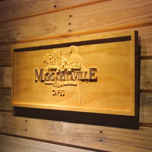 Jimmy Buffett's Margaritaville Cafe Logo Wood Sign