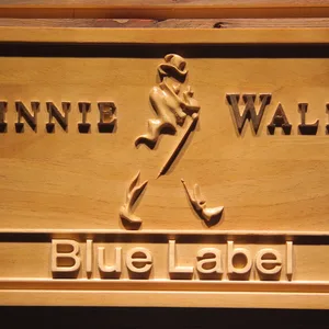 Johnnie Walker Blue Label Wood Sign