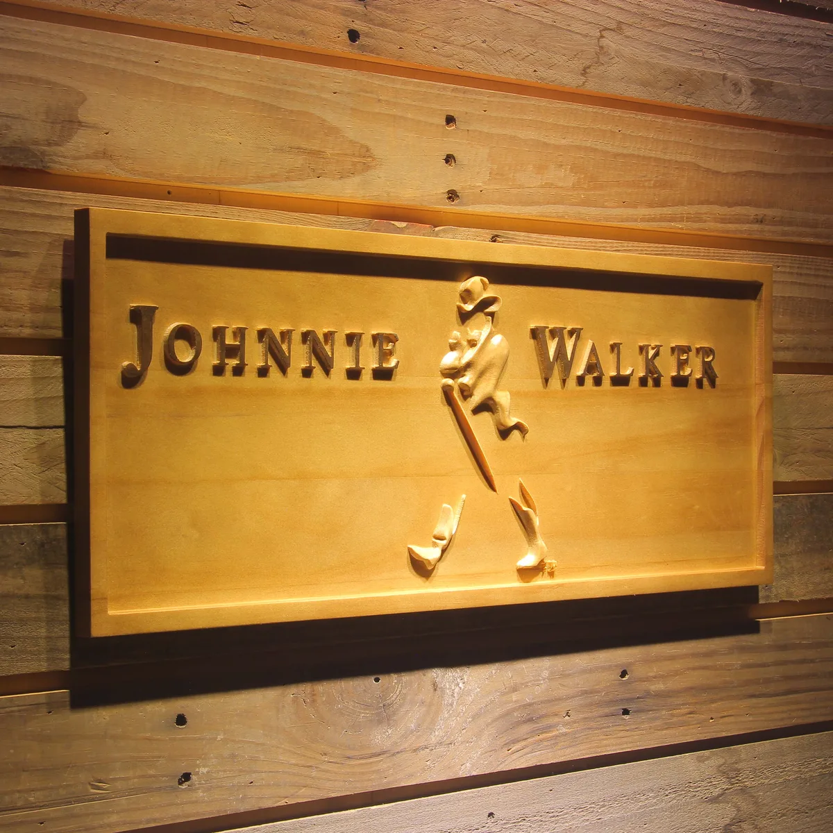 Johnnie Walker Wood Sign