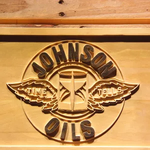 Johnson Motor Oils Wood Sign
