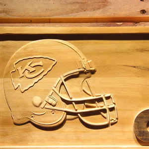 Kansas City Chiefs Helmet Wood Sign
