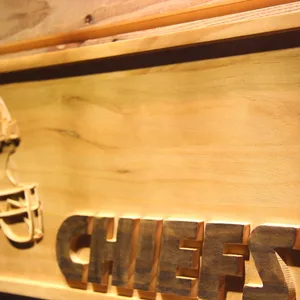 Kansas City Chiefs Helmet Wood Sign