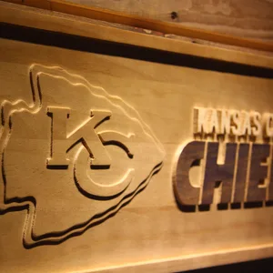 Kansas City Chiefs Wood Sign