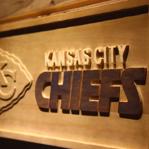 Kansas City Chiefs Wood Sign