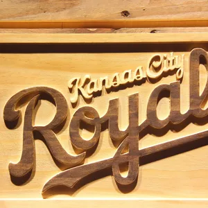 Kansas City Royals Text Wood Sign