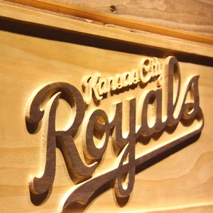 Kansas City Royals Text Wood Sign